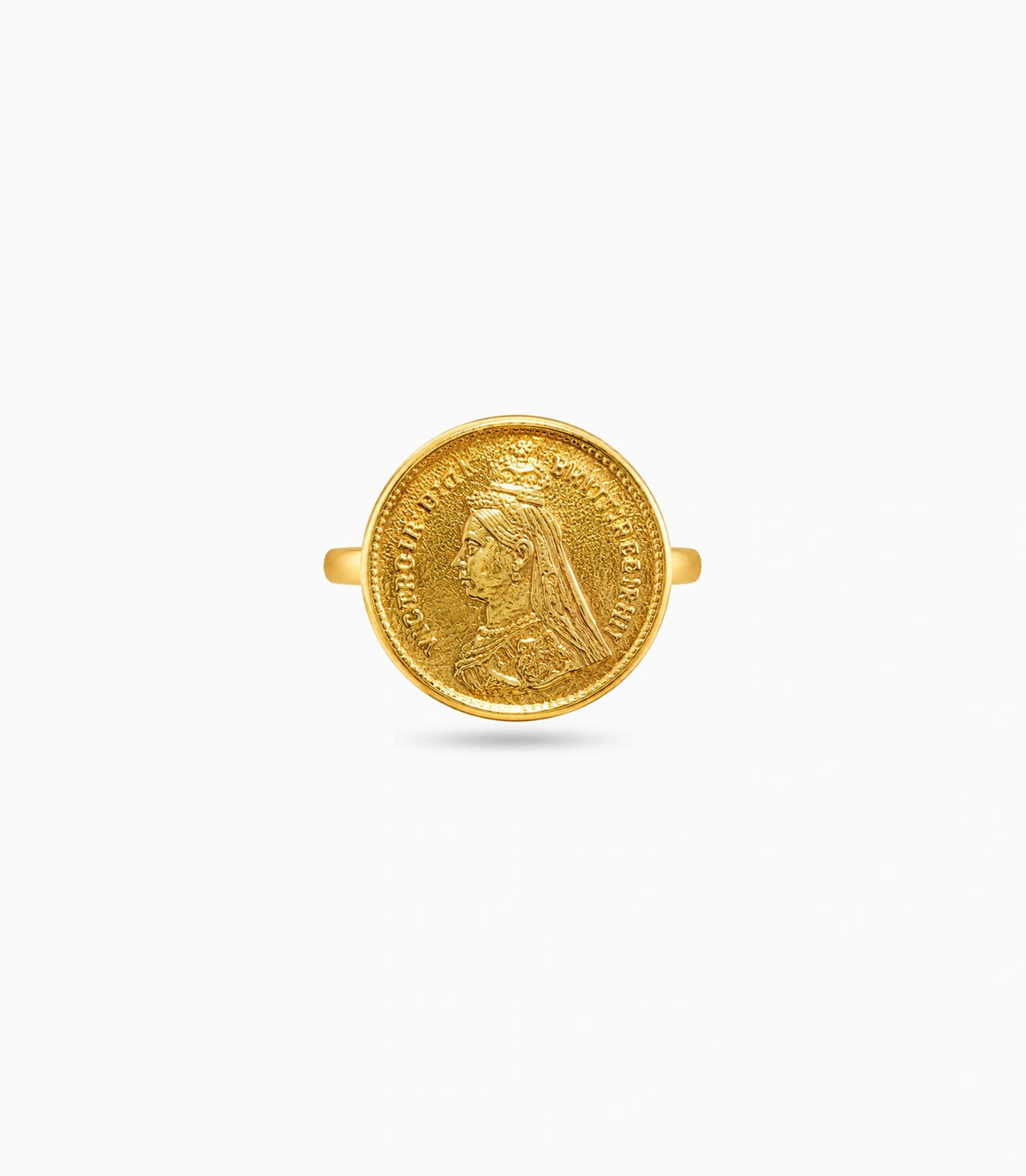 Gold Plated Festive Delicate Coin Finger Ring