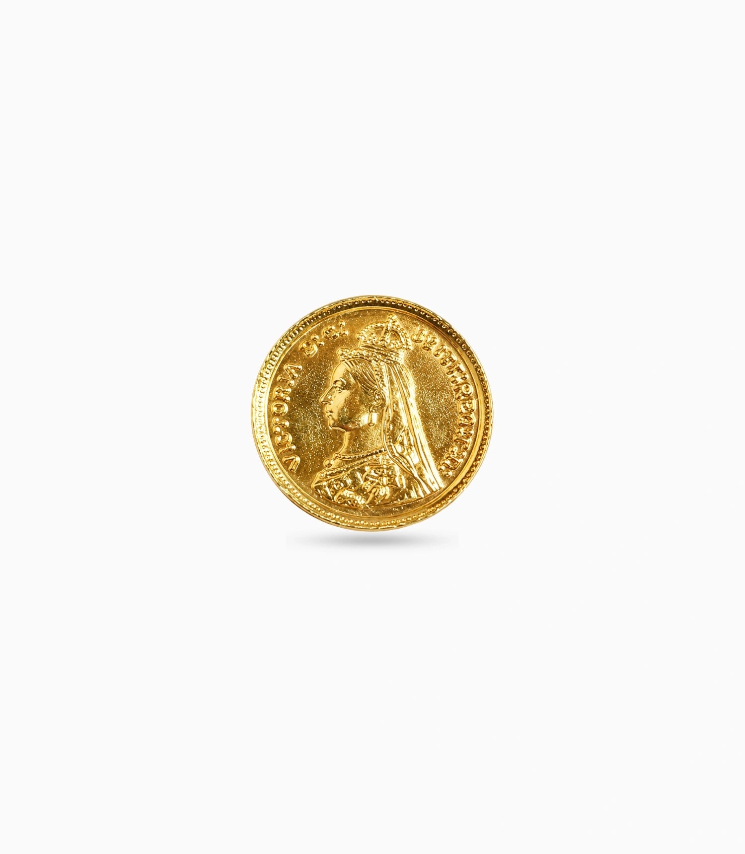 Gold Plated Festive Coin Finger Ring