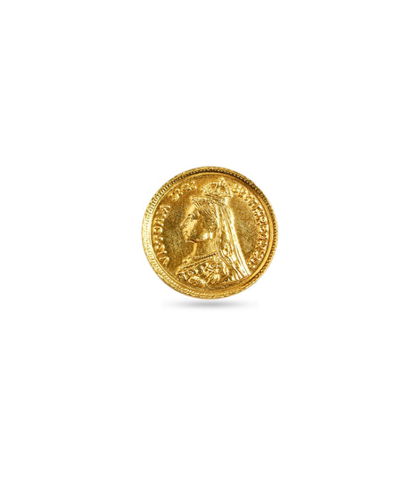 Gold Plated Festive Coin Finger Ring
