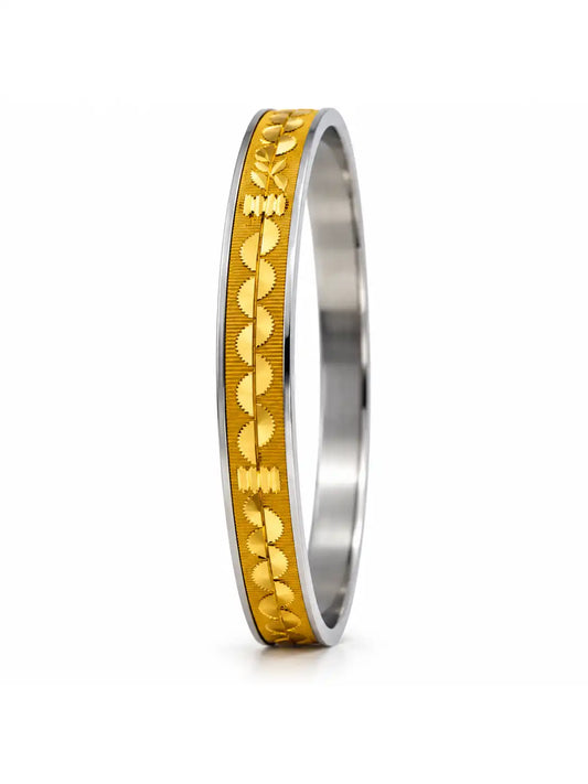 Gold Plated Elegant Heritage Single Bangle