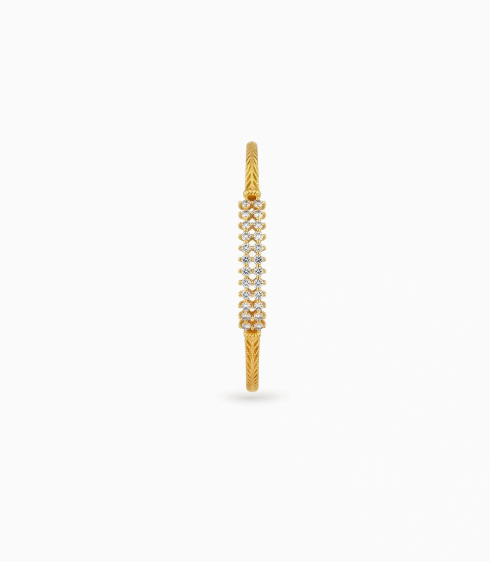 Gold Plated Designer Single Bangle