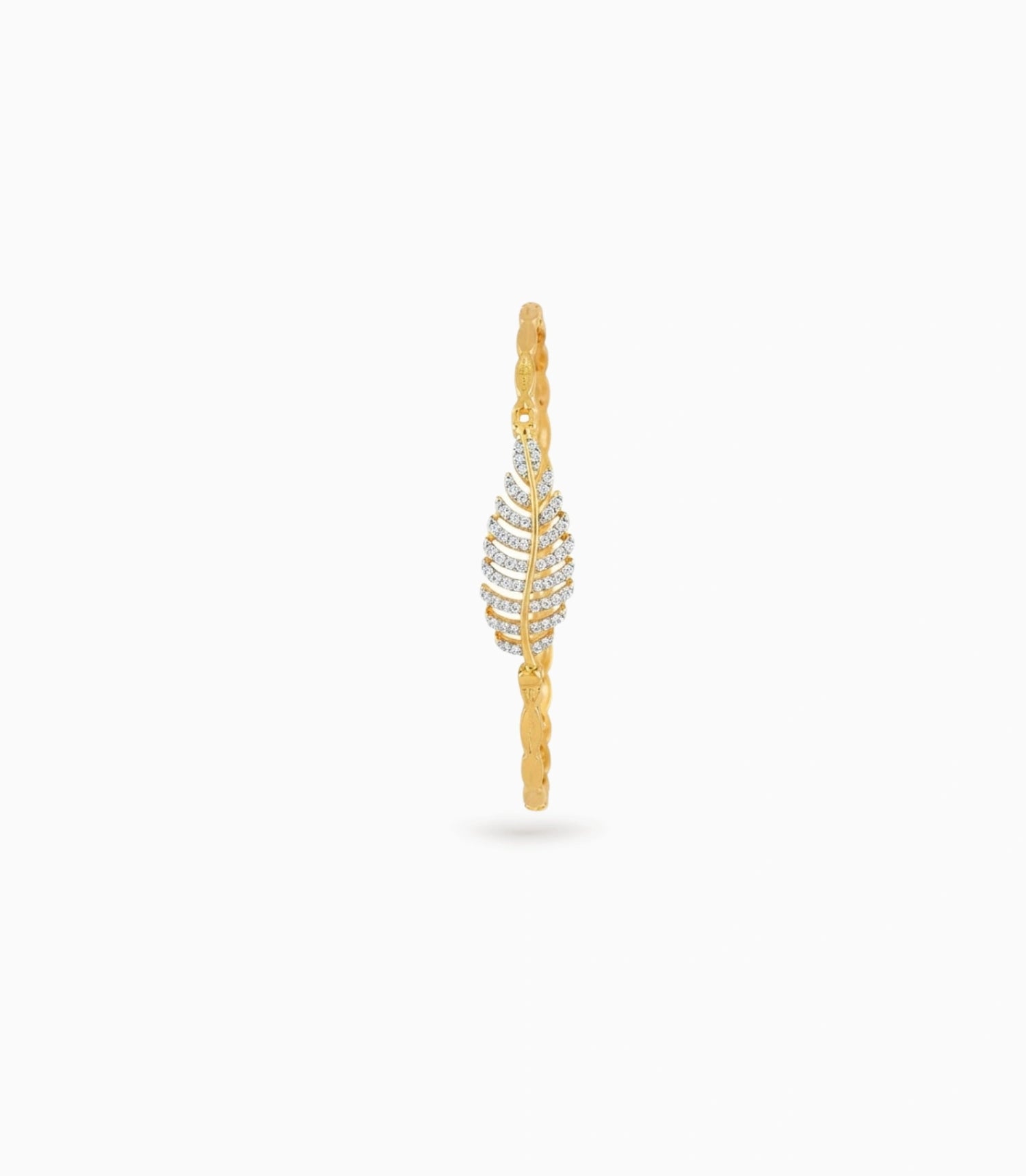 Gold Plated Textured Single Bangle