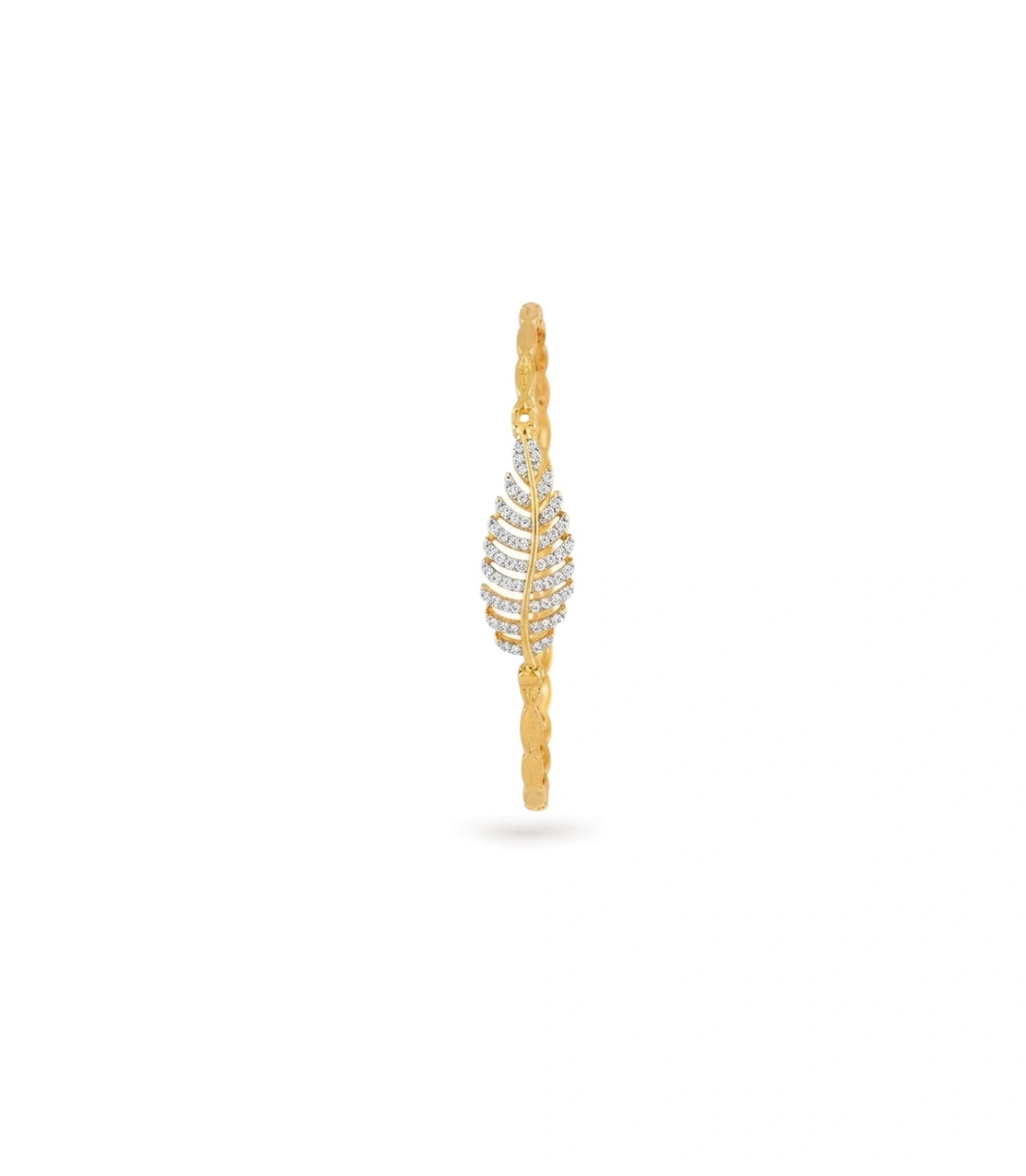 Gold Plated Textured Single Bangle