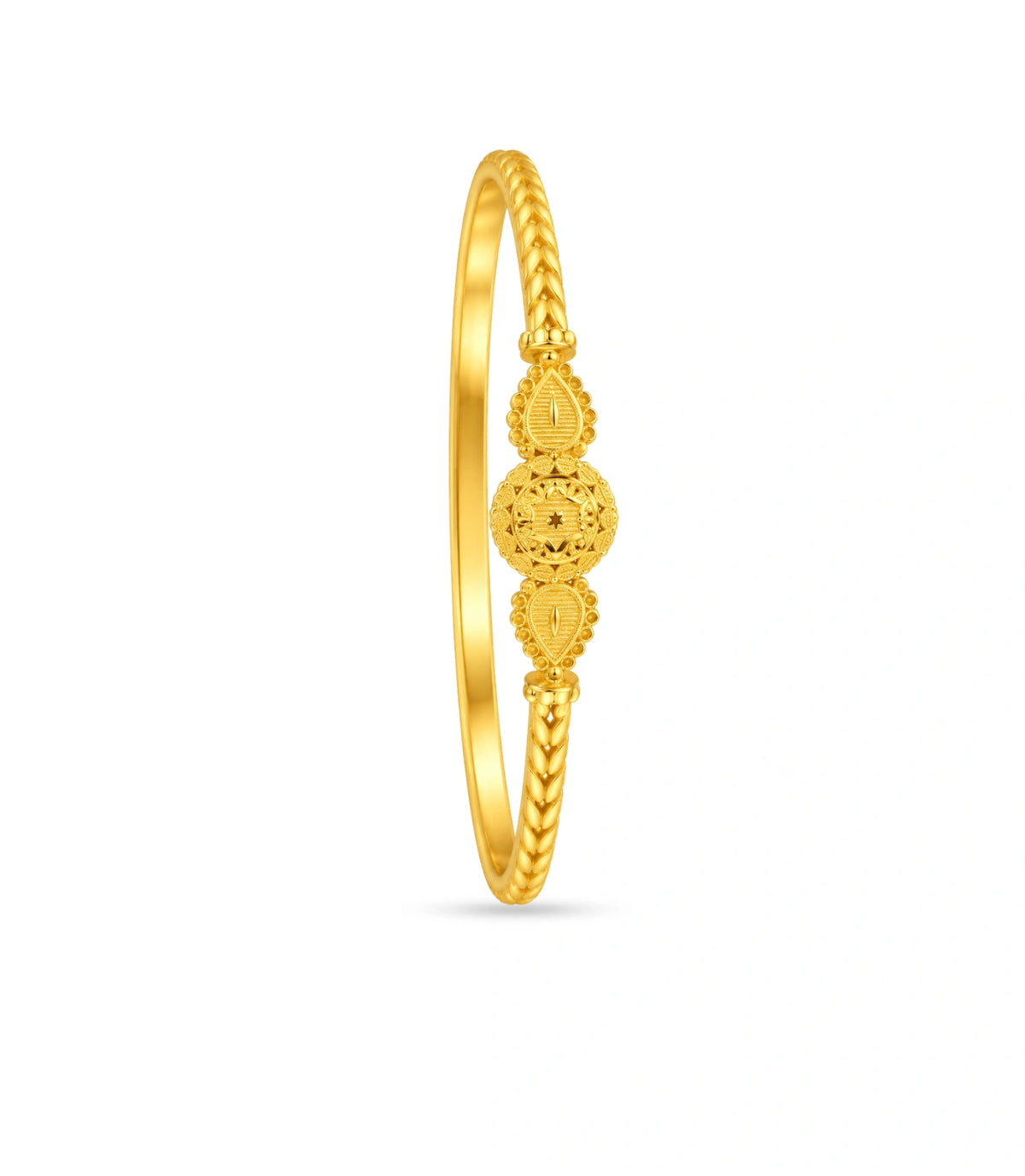 Gold Plated Ethnic Grace Single Bangle