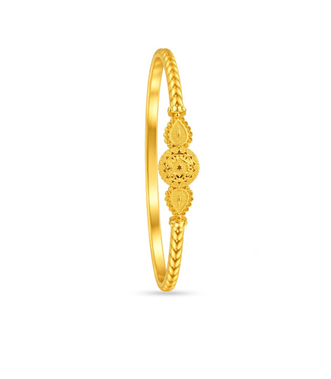 Gold Plated Ethnic Grace Single Bangle