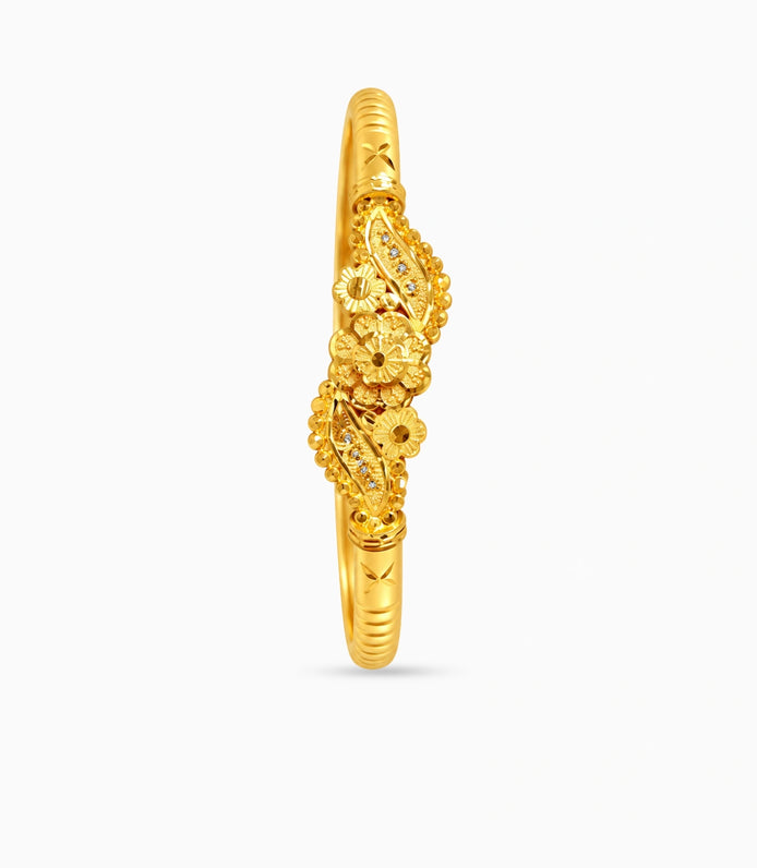 Gold Plated Nature Grace Single Bangle