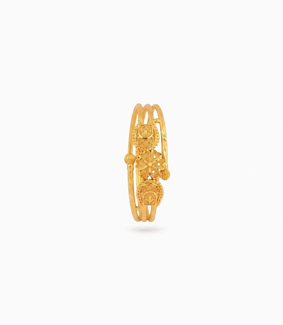Gold Plated Flexible Single Bangle