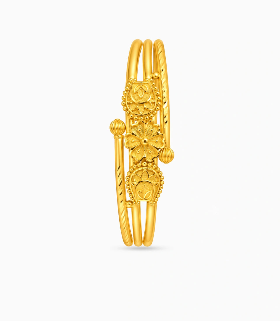 Gold Plated Flexible Single Bangle