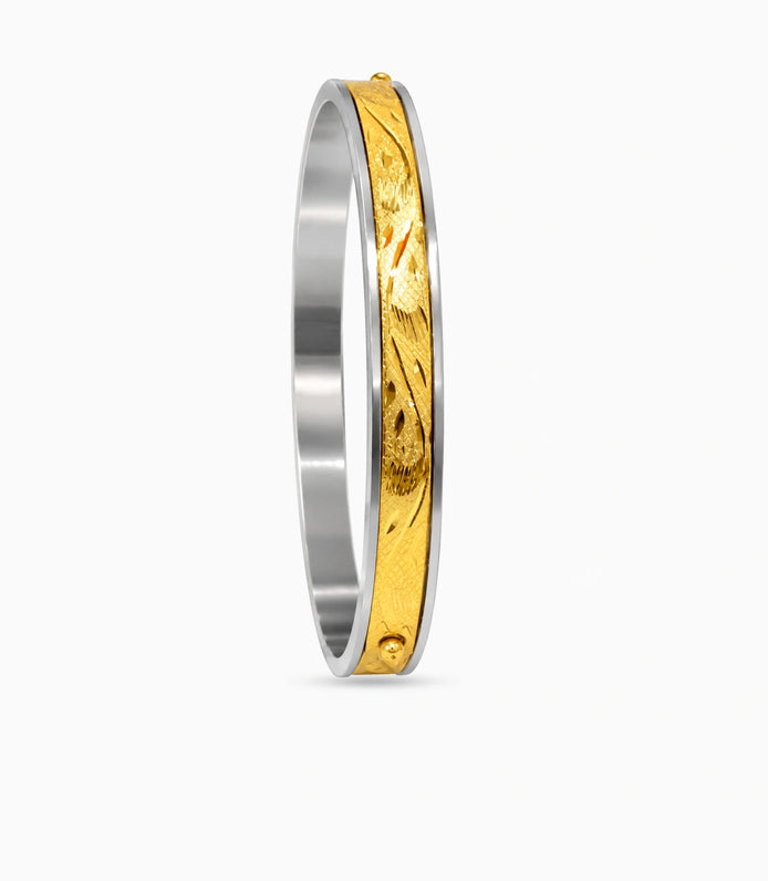 Gold Plated Contemporary Grace Single Bangle