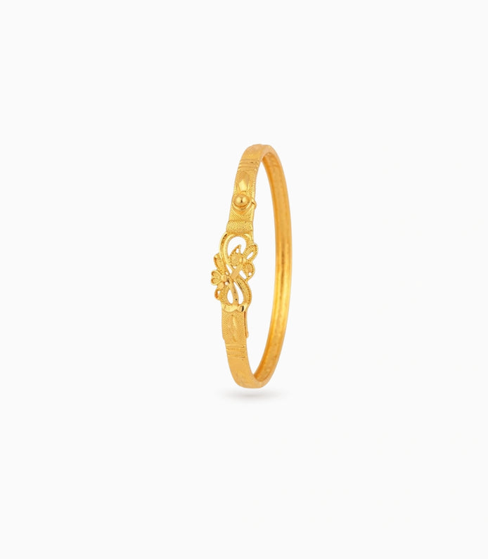 Gold Plated Refined Charm Single Bangle