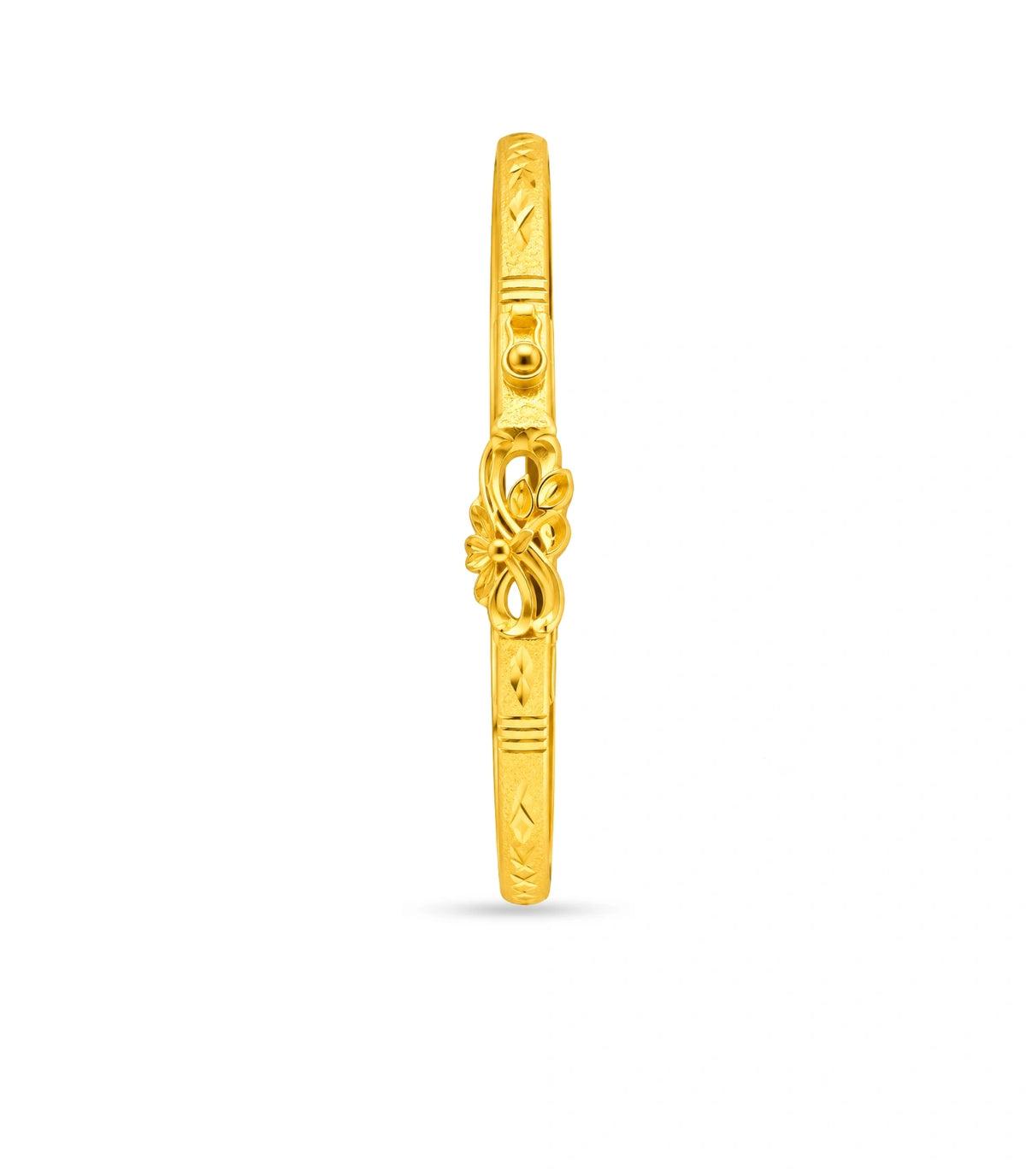 Gold Plated Refined Charm Single Bangle