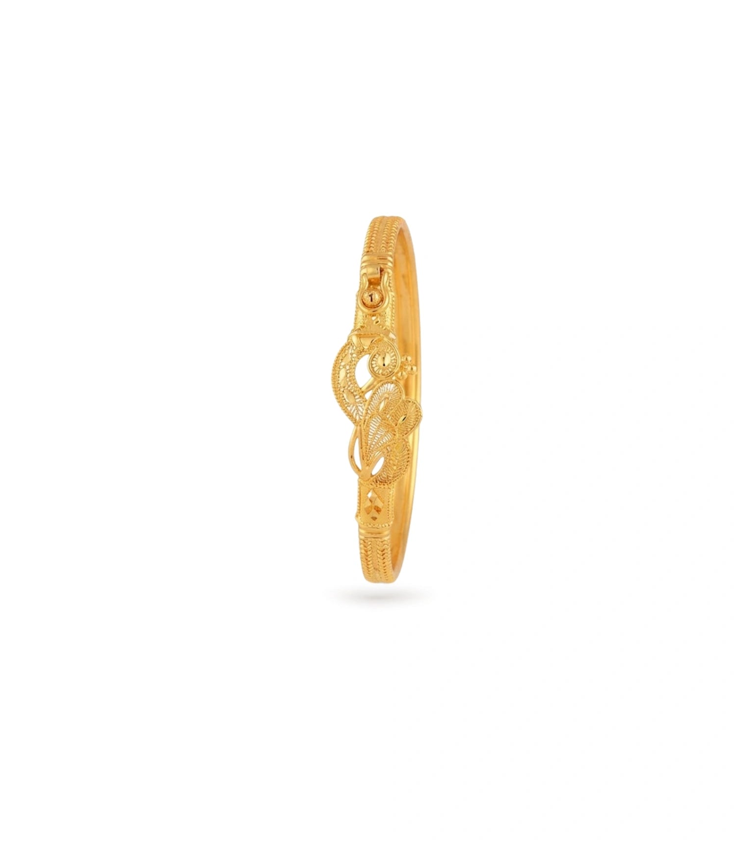 Gold Plated Peacock Design Single Bangle