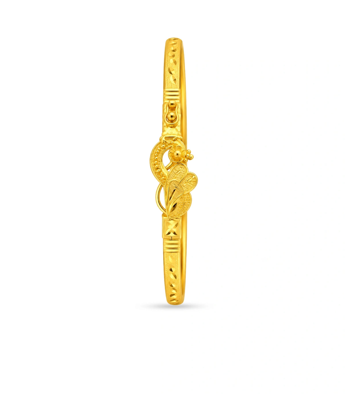Gold Plated Peacock Design Single Bangle