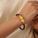 Gold Plated Maroon Coin Inspired Single Bangle