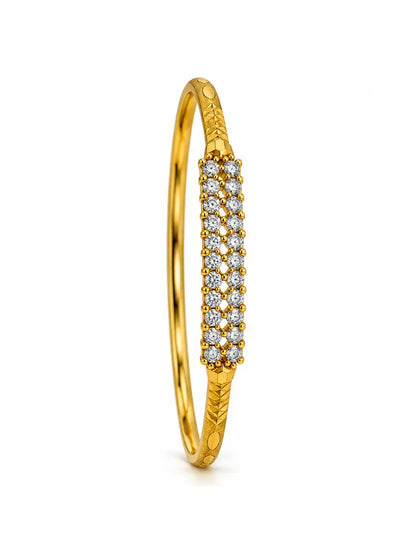Gold Plated Designer Single Bangle