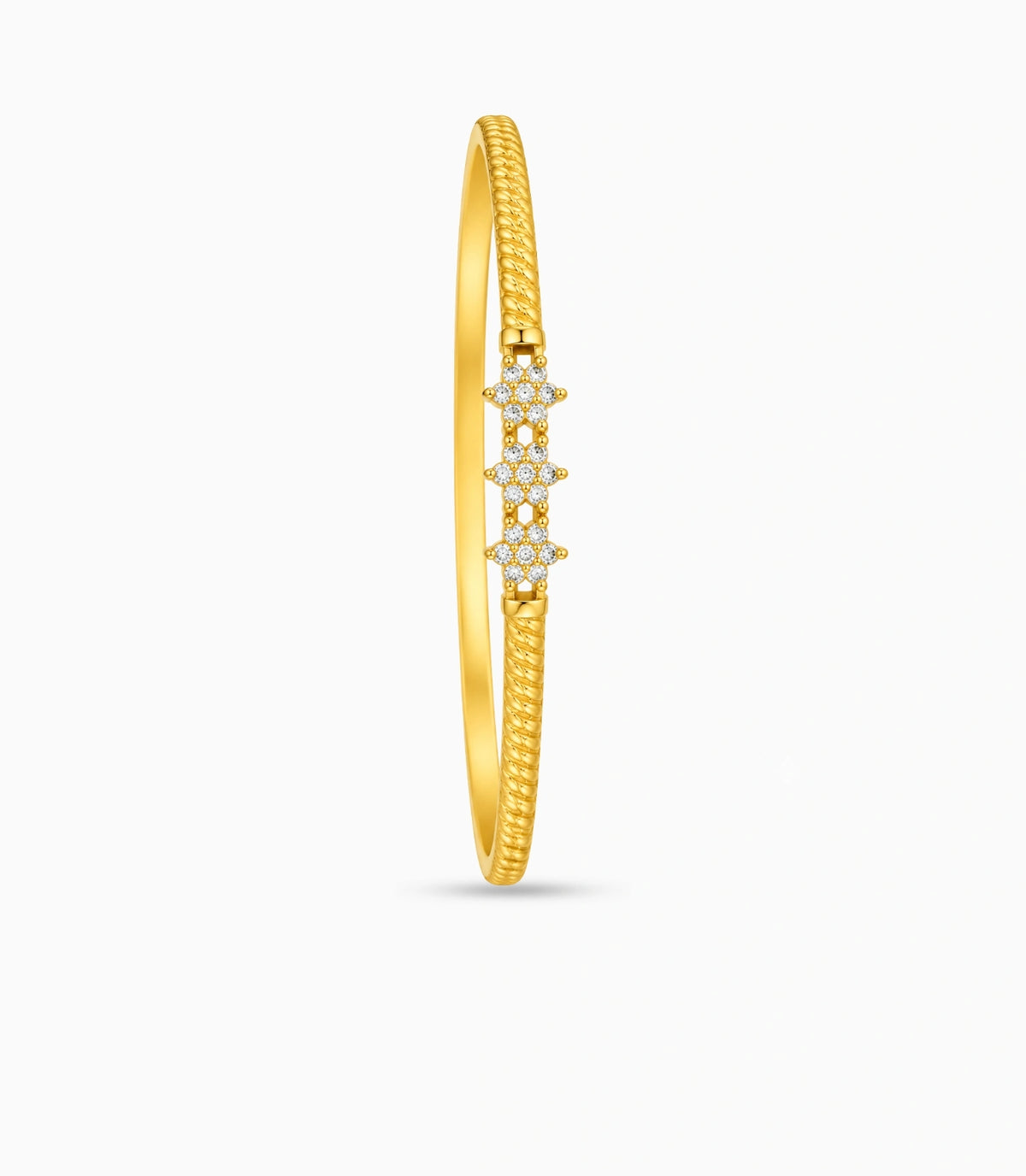 Gold Plated Sparkling Star Ad Single Bangle