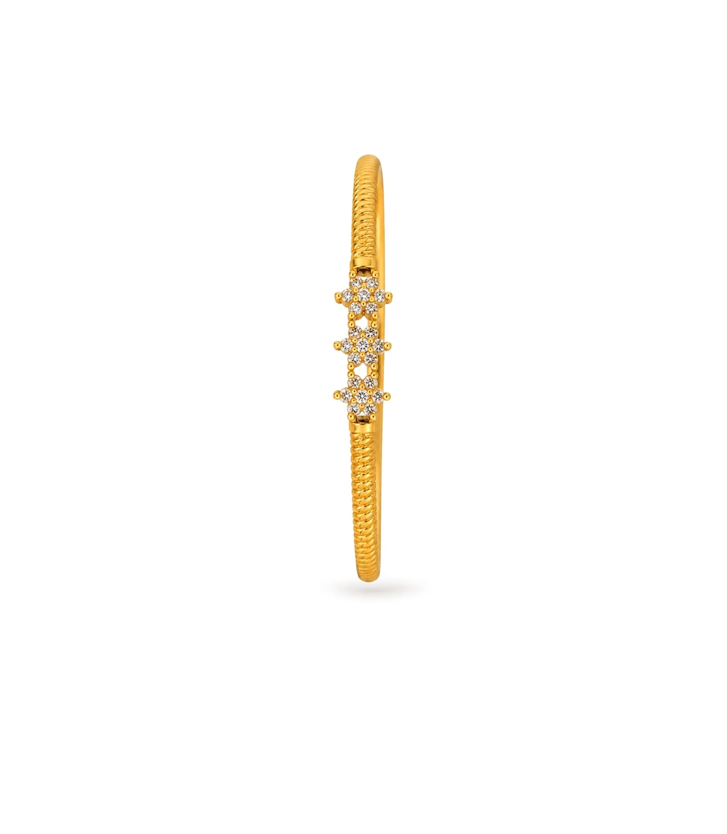 Gold Plated Sparkling Star Ad Single Bangle
