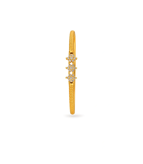 Gold Plated Sparkling Star Ad Single Bangle