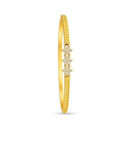 Gold Plated Sparkling Star Ad Single Bangle