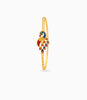 Gold Plated Meenakari Peacock Touch Single Bangle
