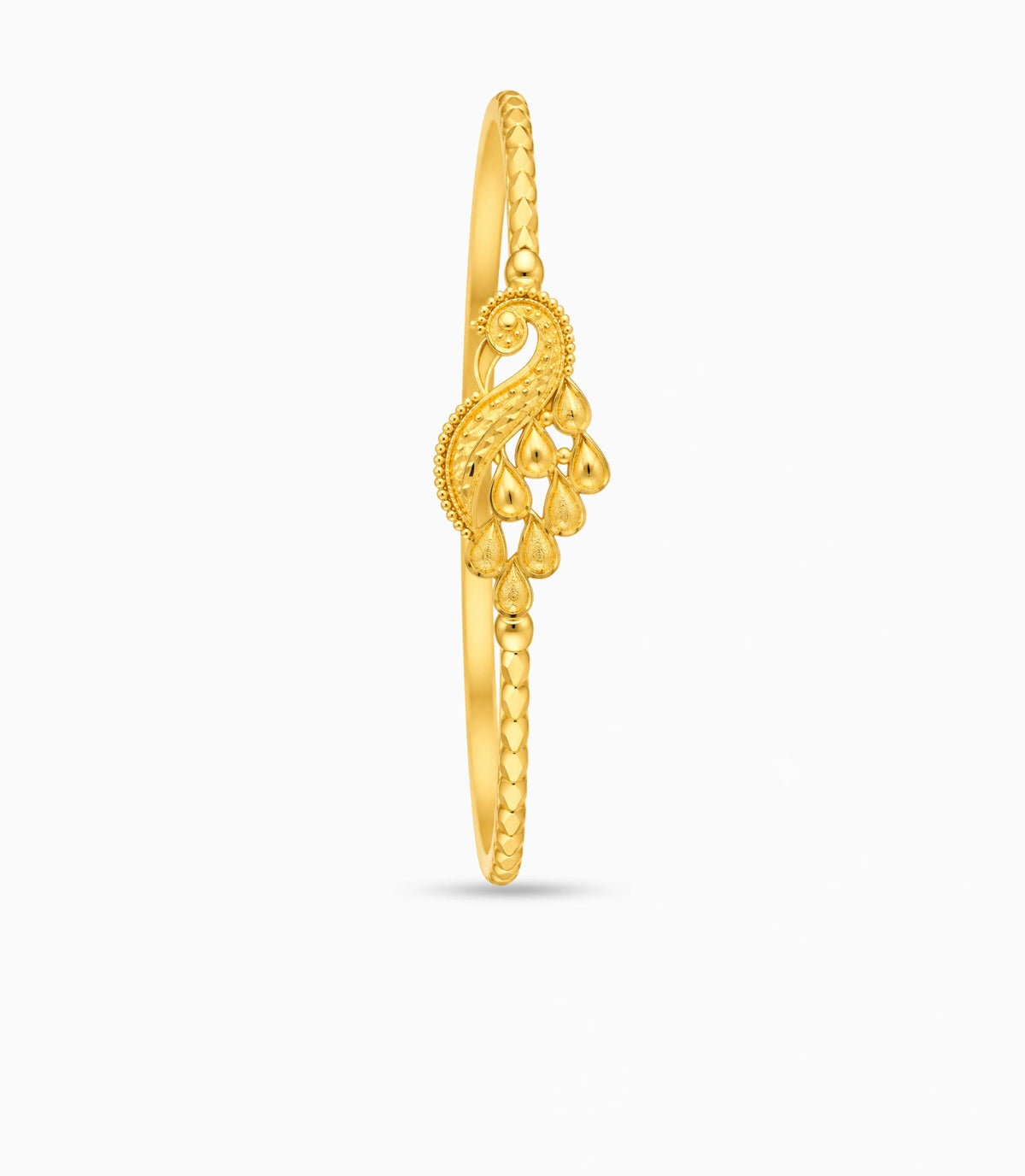 Gold Plated Peacock Touch Single Bangle