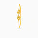 Gold Plated Twisted Double Heart  Single Bangle