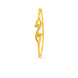 Gold Plated Twisted Double Heart  Single Bangle