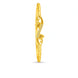 Gold Plated Twisted Double Heart  Single Bangle