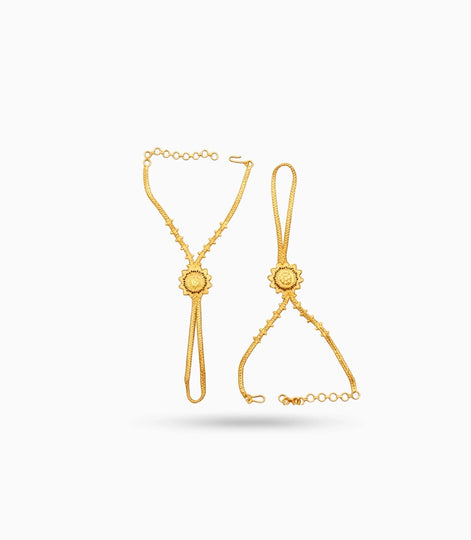 Gold Plated Elegant Hand Harness