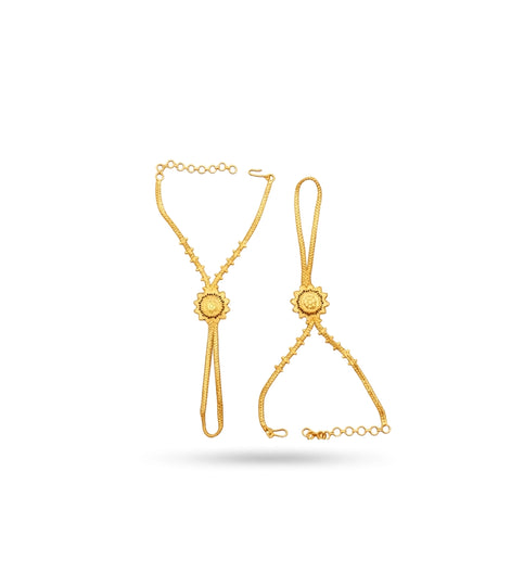 Gold Plated Elegant Hand Harness