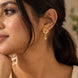 Gold Plated Intricate AD Drop Earrings