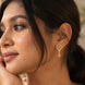 Gold Plated Handcrafted AD Drop Earrings