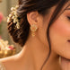 Gold Plated High Polish AD Drop Earrings