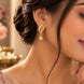 Gold Plated Modern AD Drop Earrings
