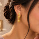Gold Plated Stylish AD Drop Earrings