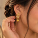 Gold Plated Graceful AD Drop Earrings