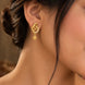 Gold Plated Refined AD Drop Earrings