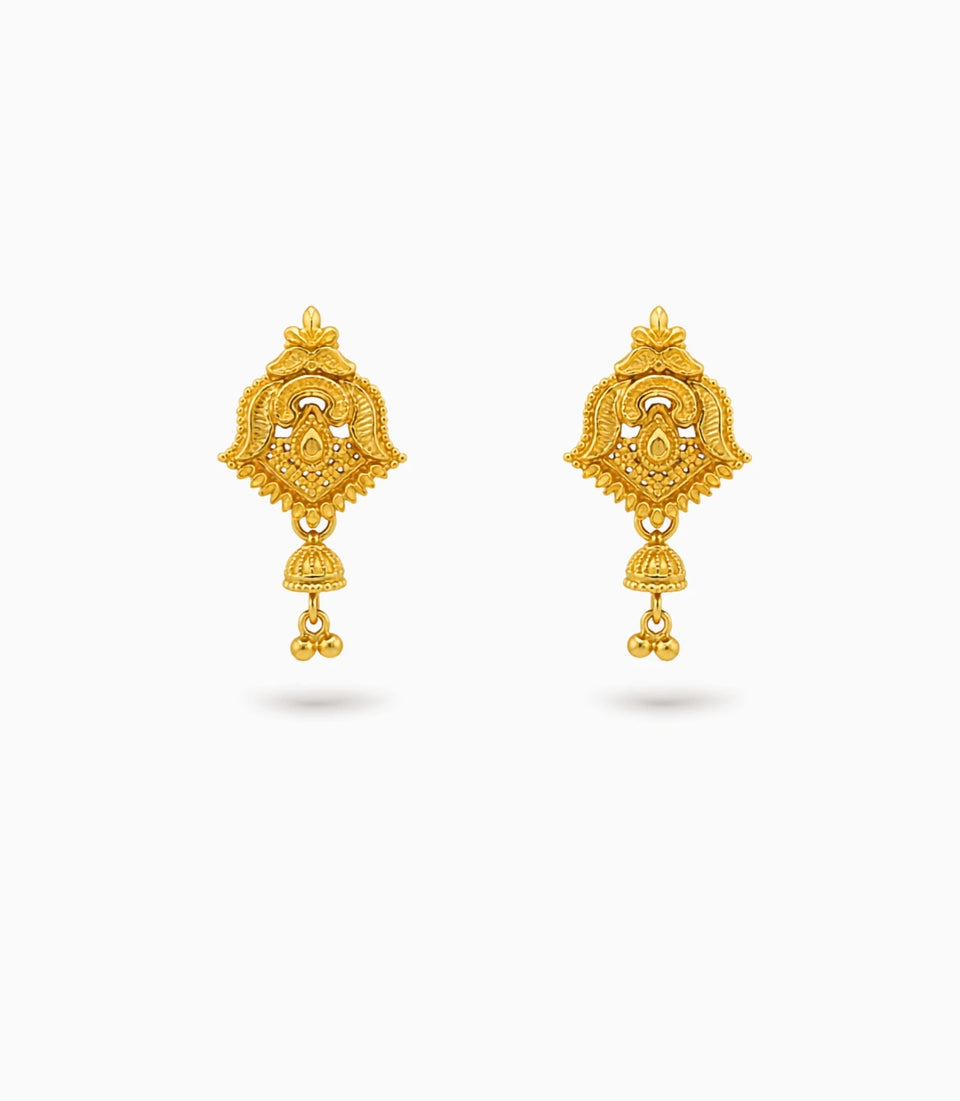 Gold Plated Festive Graceful Drop Earrings