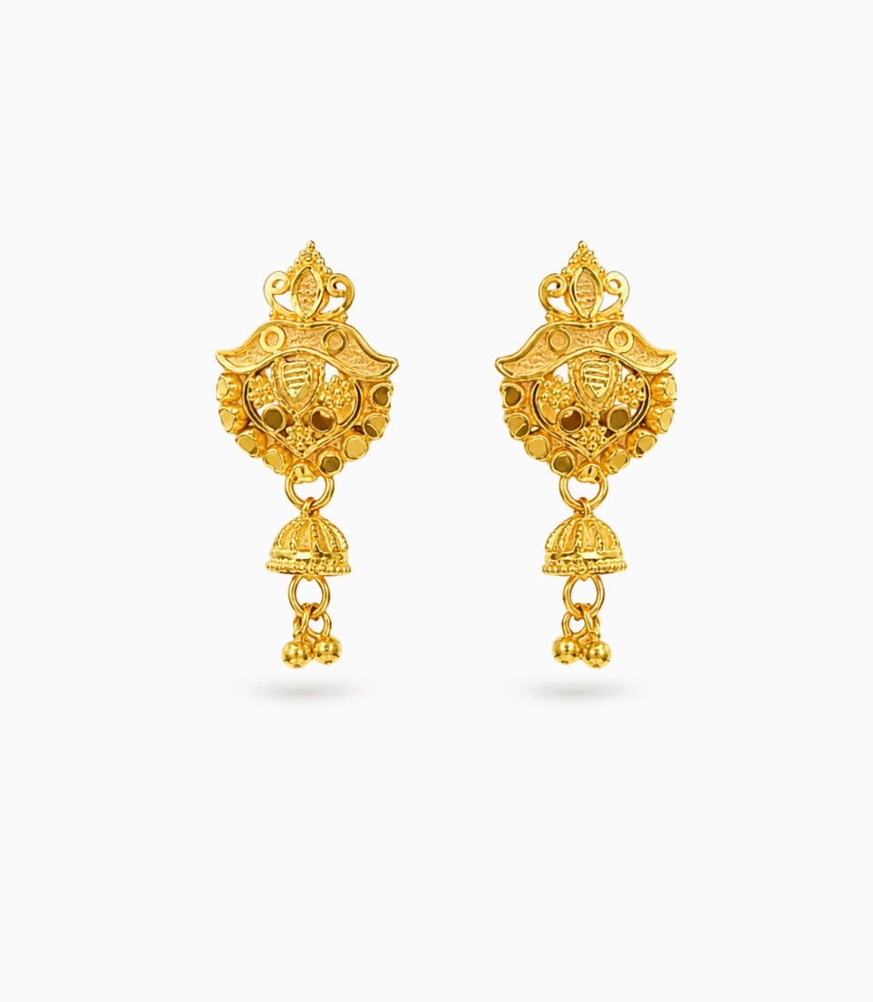 Gold Plated Pretty Drop Earrings