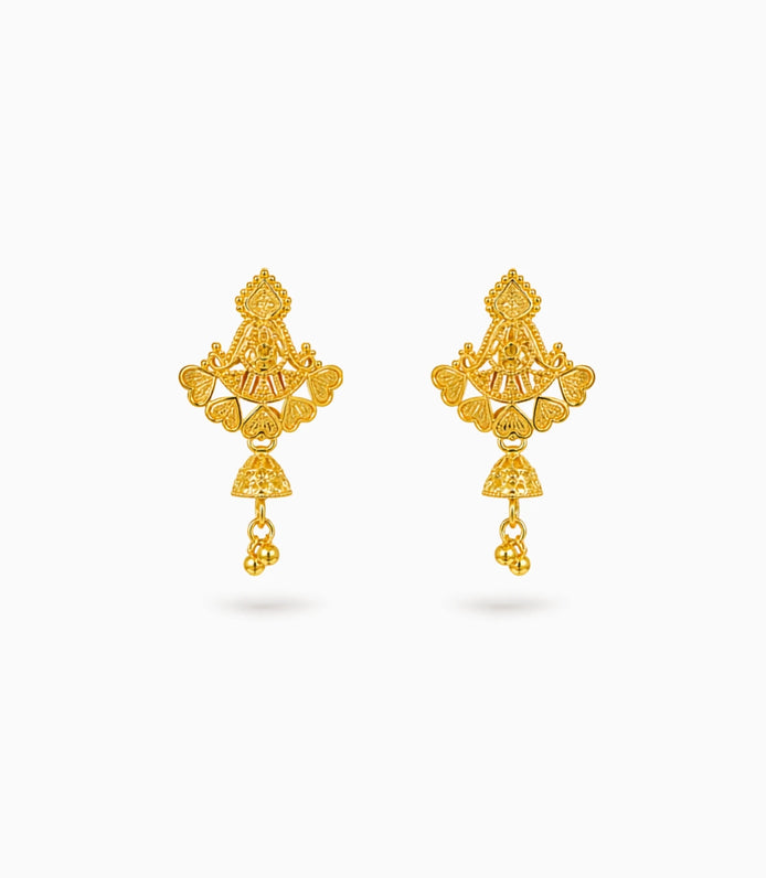 Gold Plated Festive Drop Earrings