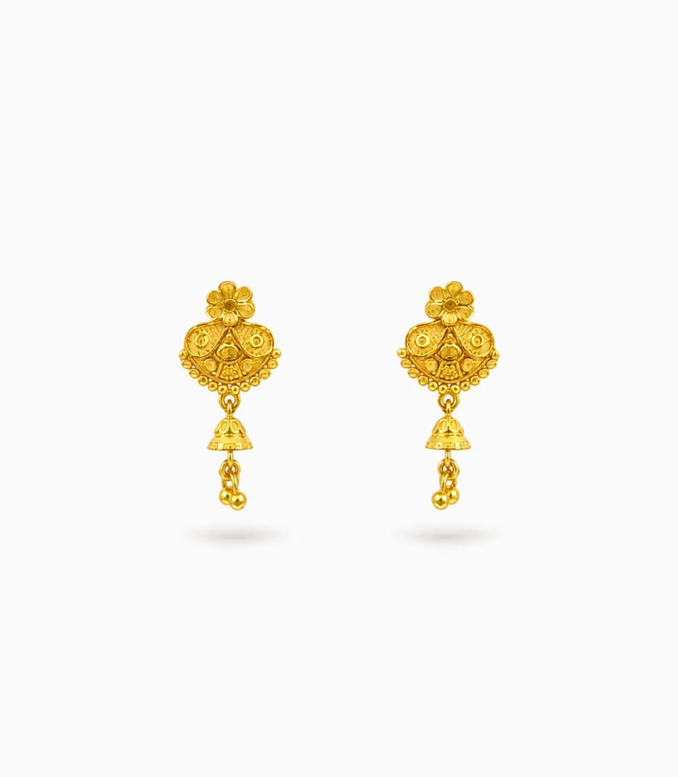 Gold Plated Charming Drop Earrings