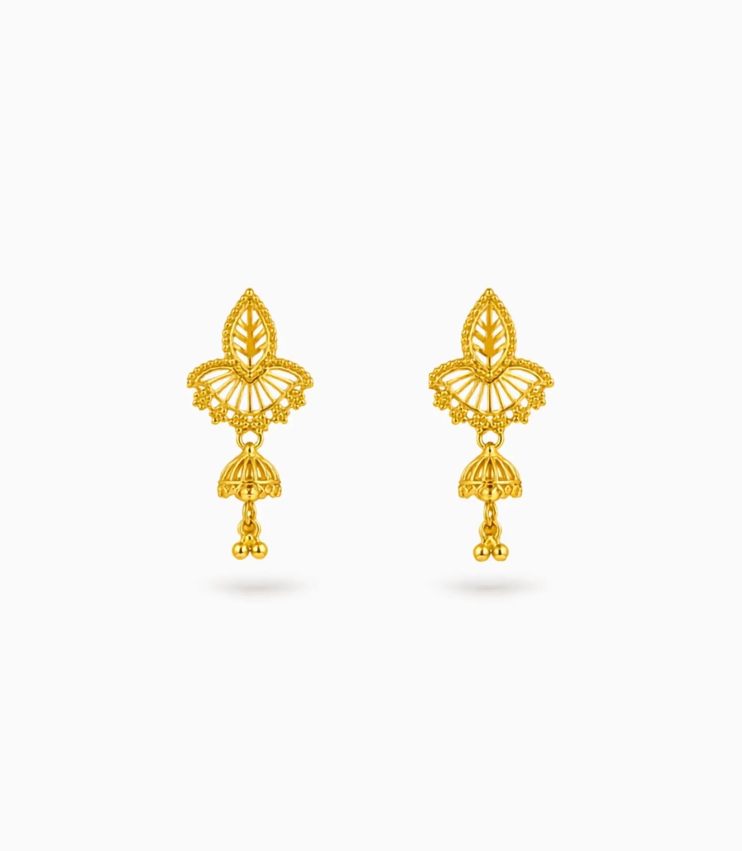 Gold Plated Bloom Drop Earrings
