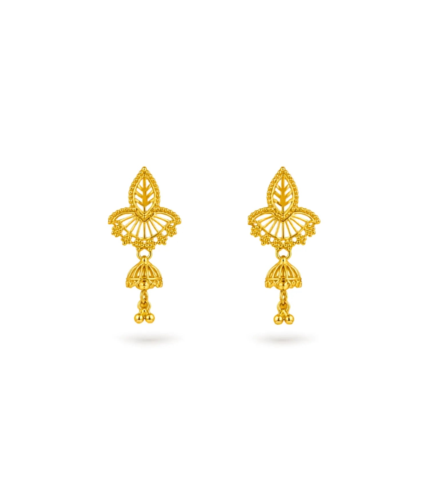 Gold Plated Bloom Drop Earrings