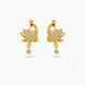 Gold Plated Floral AD Drop Earrings