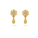 Gold Plated Glossy AD Drop Earrings