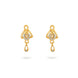 Gold Plated Intricate AD Drop Earrings