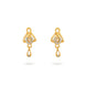 Gold Plated Intricate AD Drop Earrings