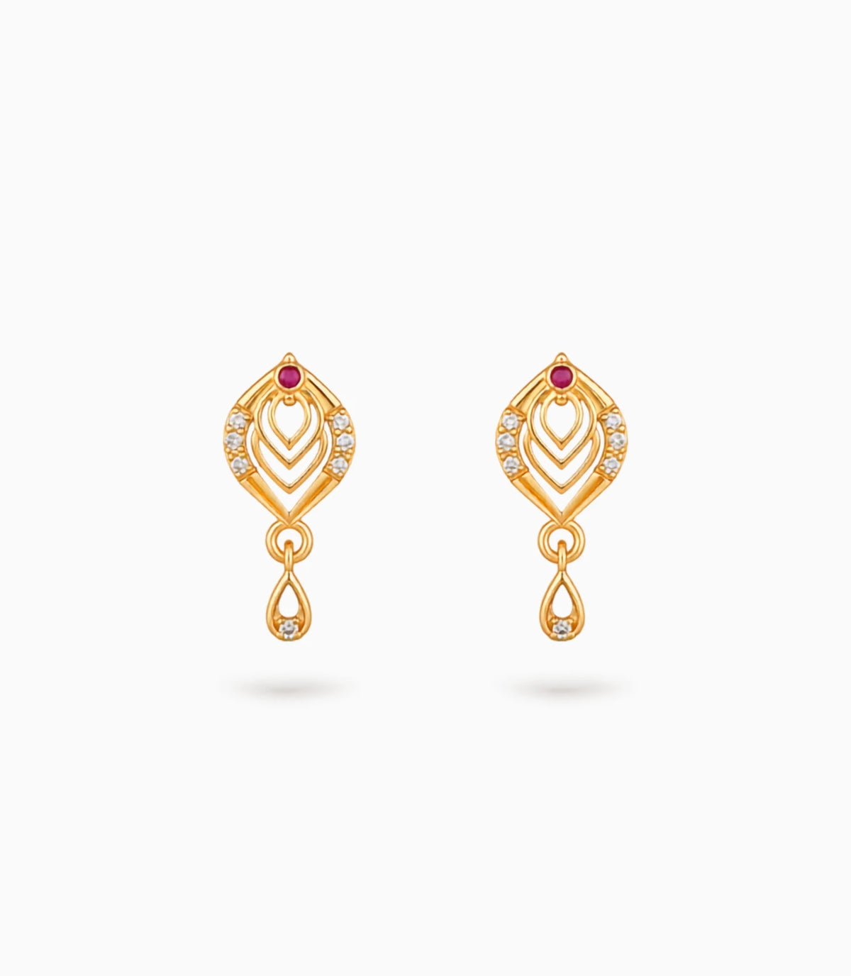 Gold Plated Micro AD Drop Earrings