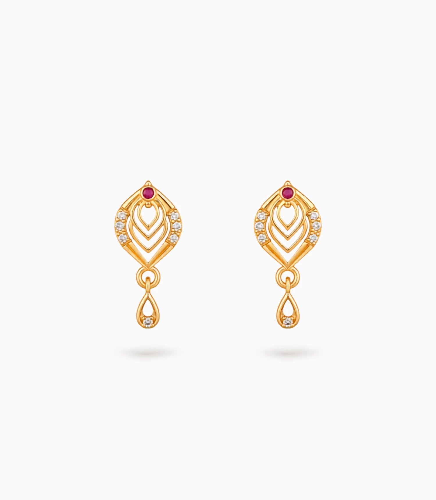 Gold Plated Micro AD Drop Earrings