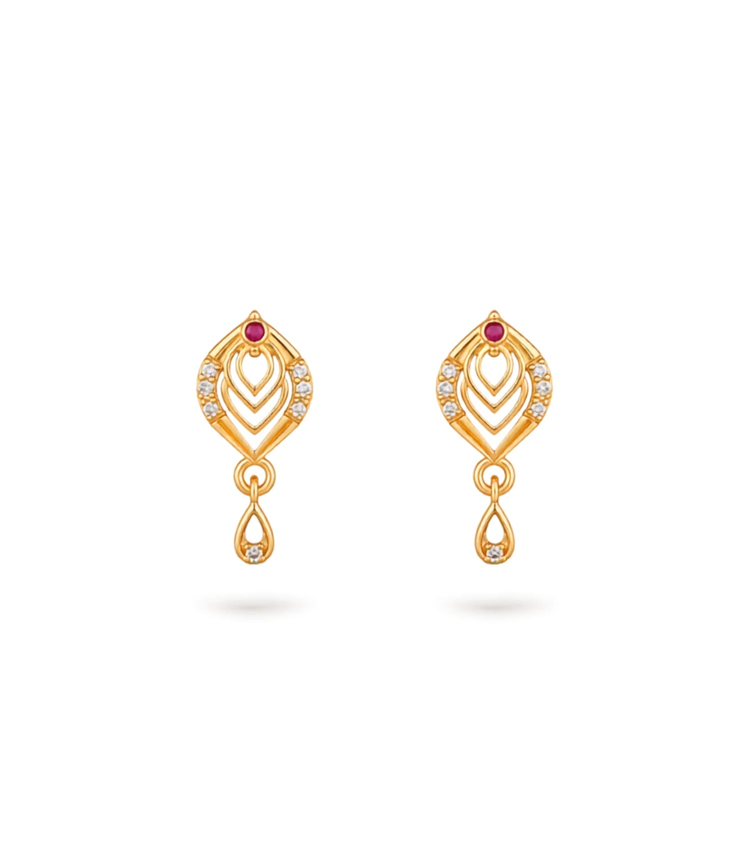 Gold Plated Micro AD Drop Earrings